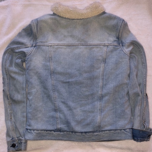 Pacsun Los Angeles Embroidered Sherpa Denim Coat - Picture 4 of 14